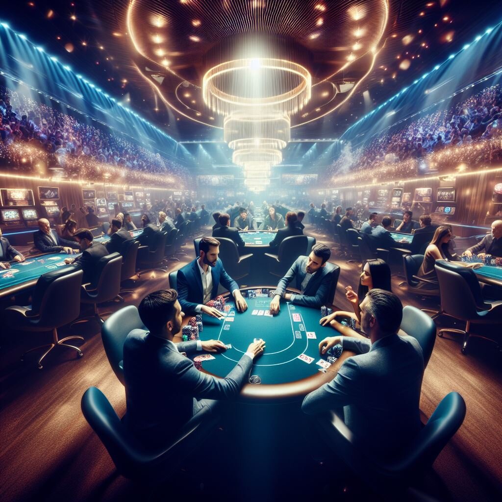Welcome to Poker Palooza, where the intensity of high-stakes Hold'em takes center stage and the thrill of the game electrifies the atmosphere.